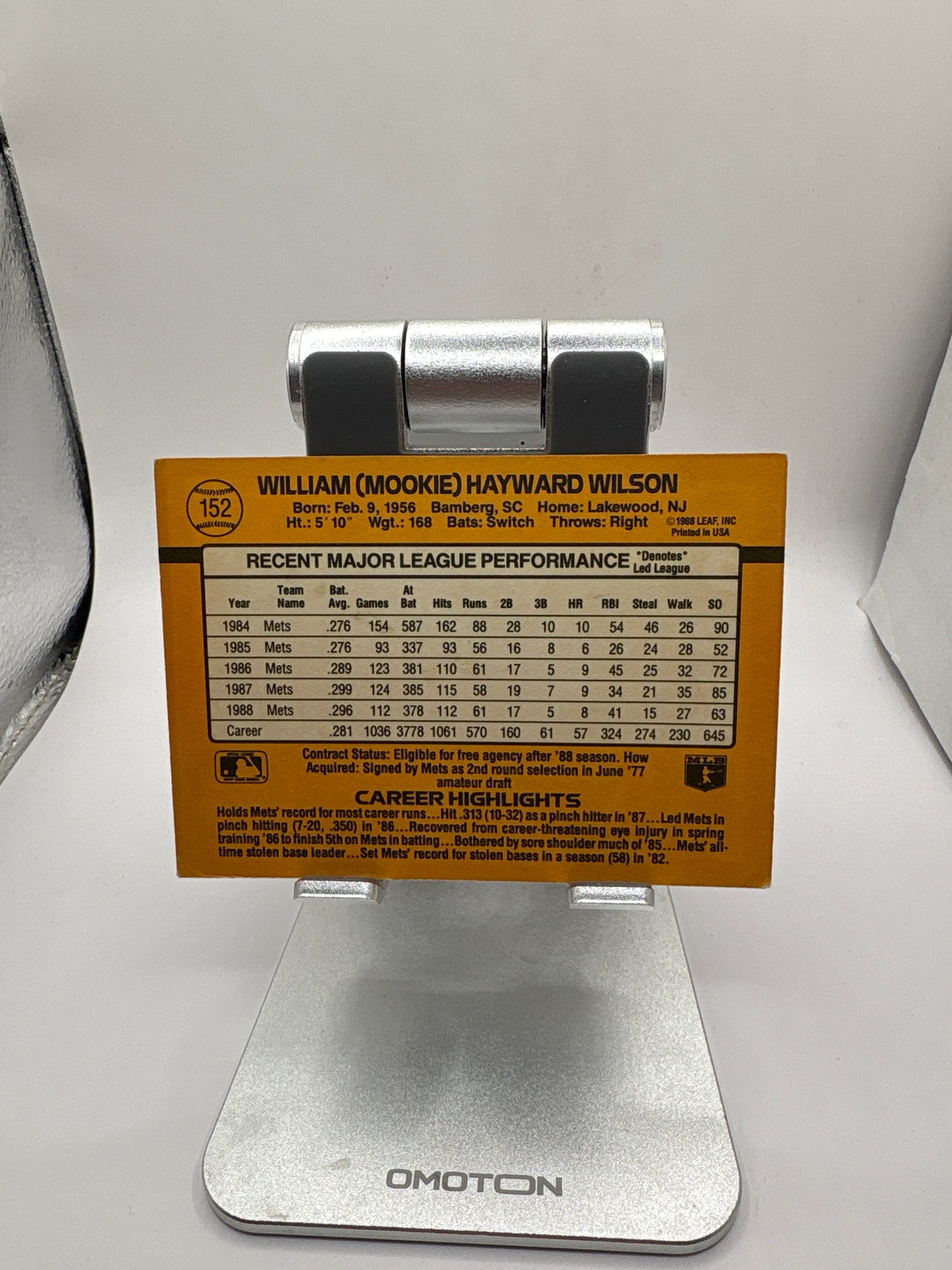 Donruss Mookie Wilson