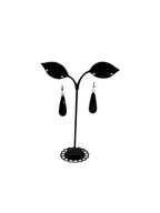 Black and white stone earrings