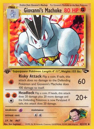 Giovanni's Machoke 042/132 - Gym Challenge 1st Edition
