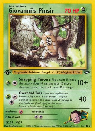 Giovanni's Pinsir 024/132 - Gym Challenge 1st Edition