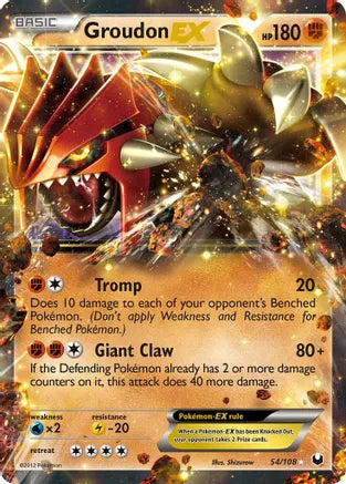 Pokemon: Groudon EX Dark Explorers 54/108 - Near Mint Main image