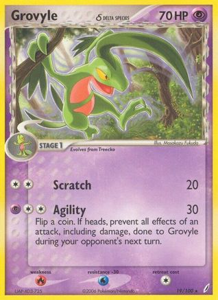 Grovyle (Delta Species) 019/100 - Crystal Guardians Reverse Holofoil
