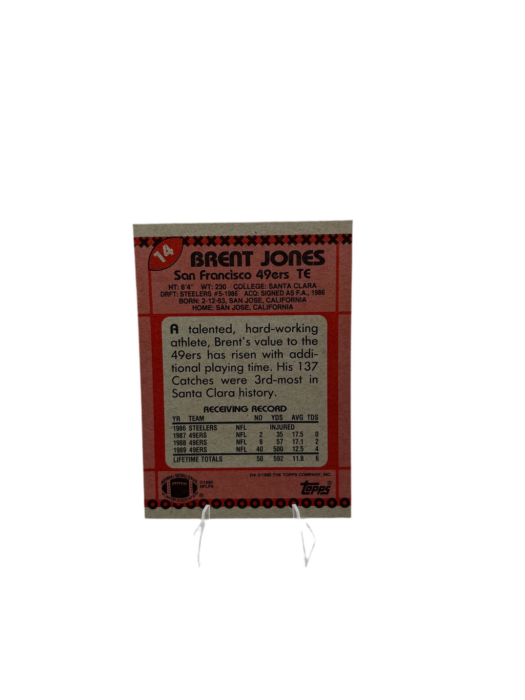 Topps Brent Jones