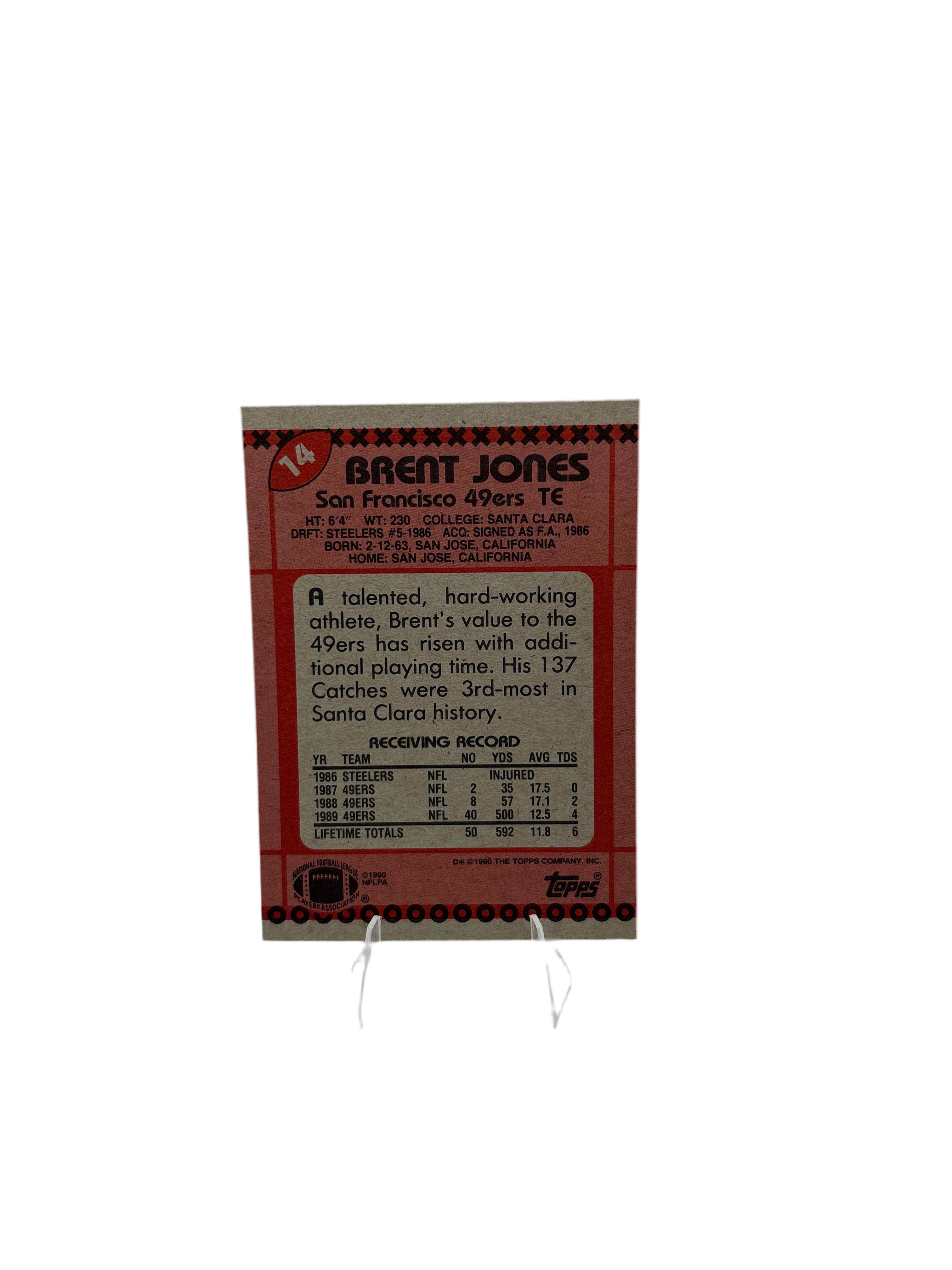 Topps Brent Jones