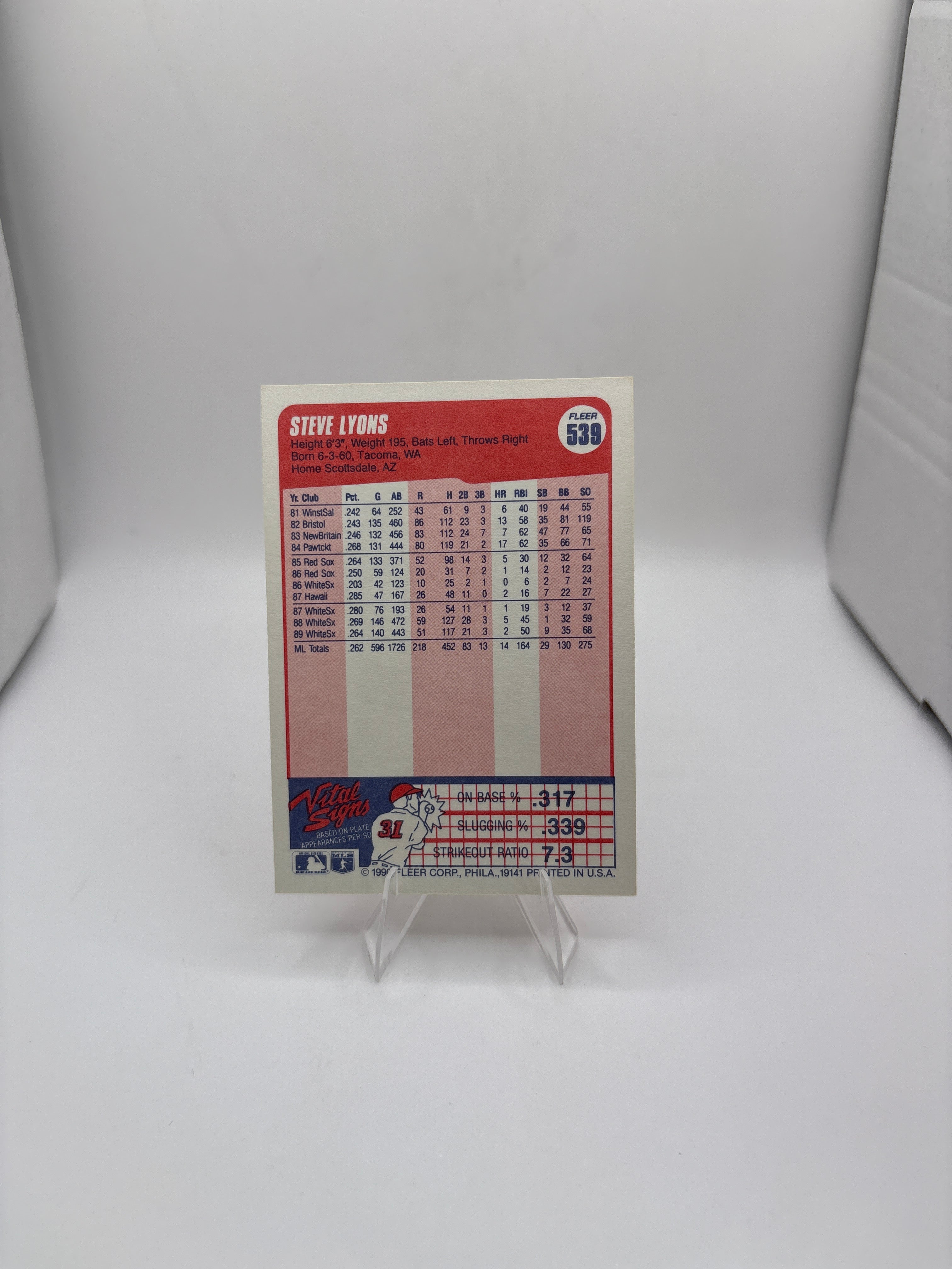 Fleer Steve Lyons