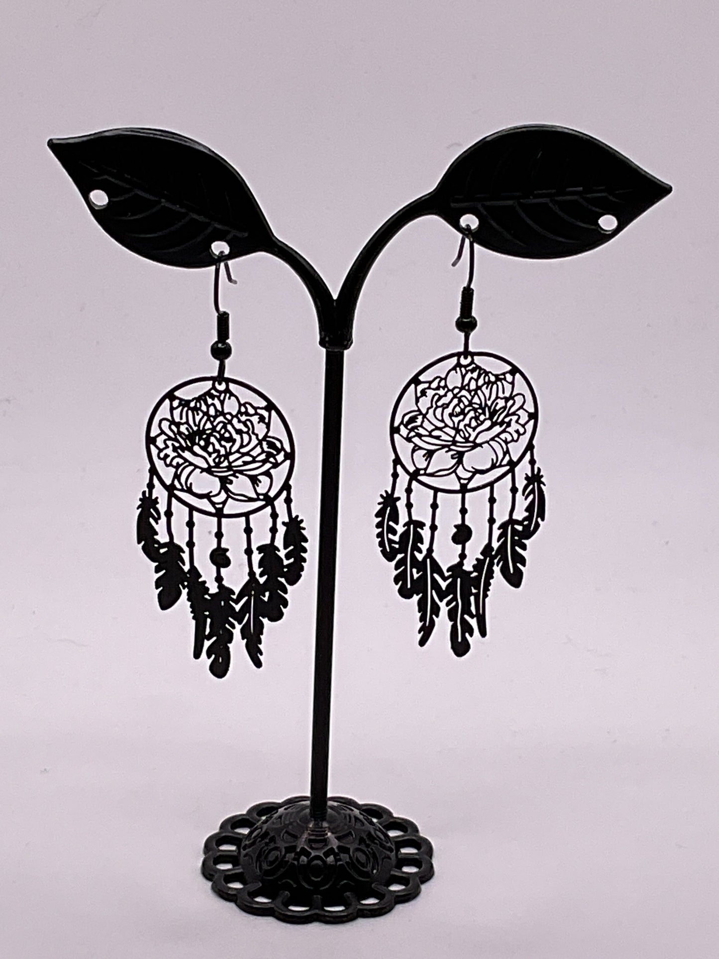 Black Dream Catcher Earrings