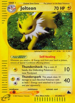 Jolteon (H12) H12 - Skyridge - Holofoil