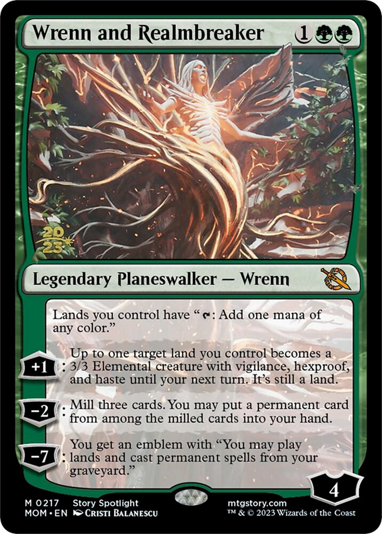 Wrenn and Realmbreaker (PRE-217S) - March of the Machine Promos Foil