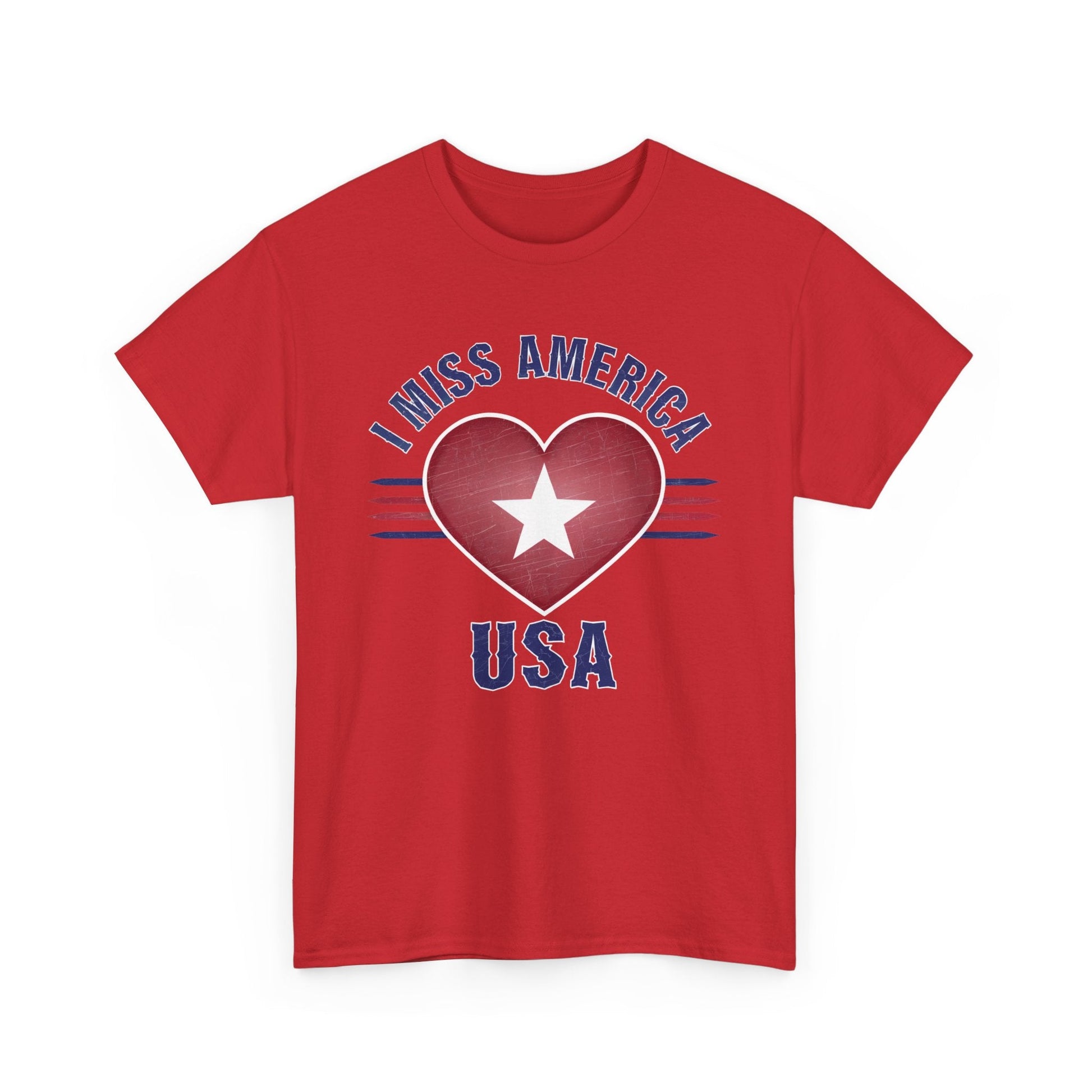 "I Miss America" Heart Unisex Heavy Cotton Tee