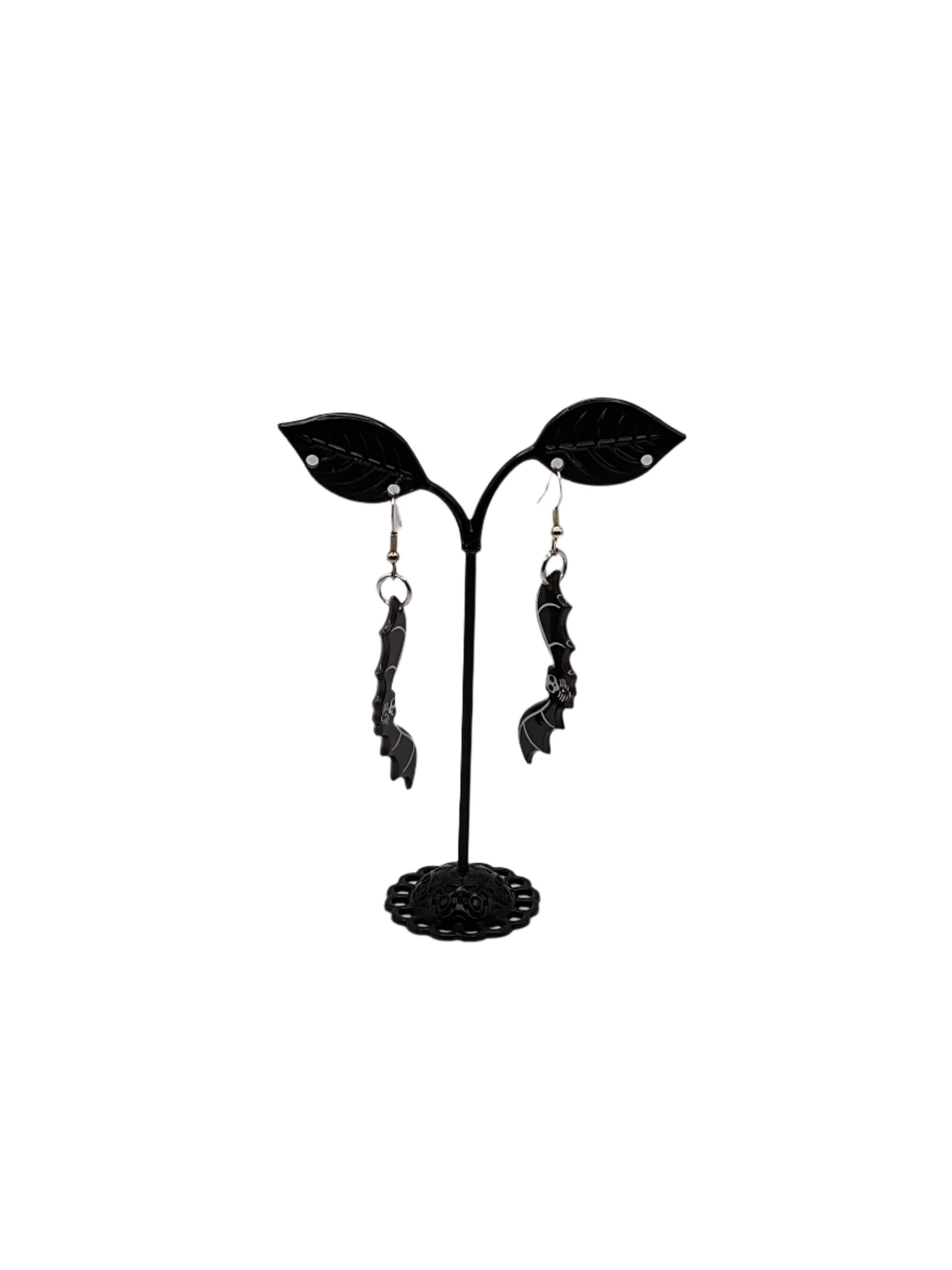 Bat Skeleton Earrings