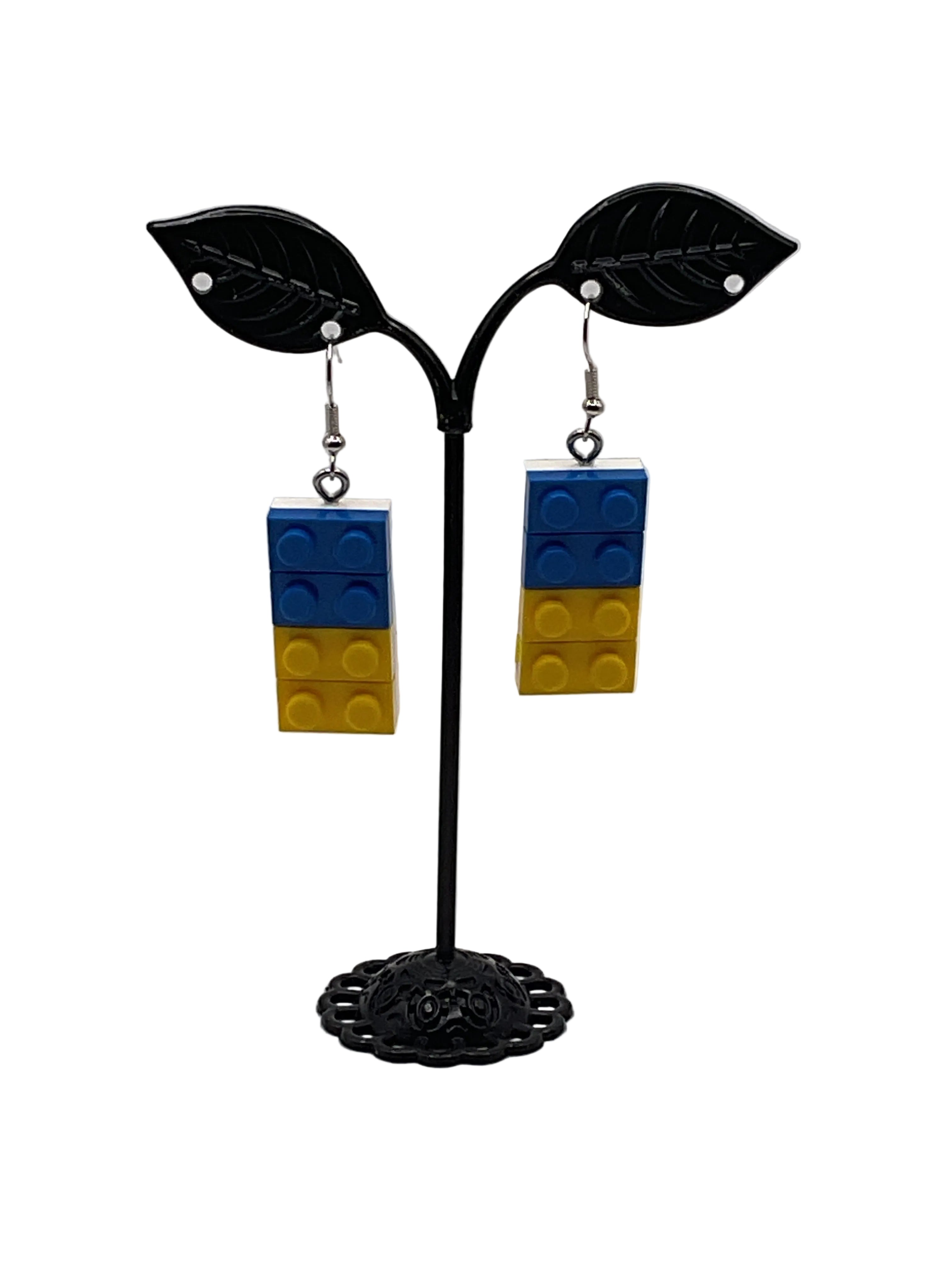 Rainbow Building Block Earrings