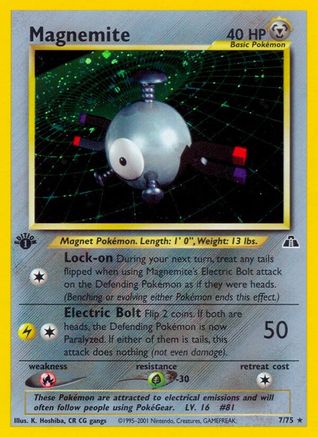 Magnemite 007/75 - Neo Discovery 1st Edition Holofoil