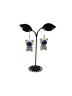 Bear astronaut earrings