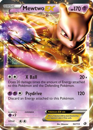 Mewtwo EX 054/113 - Legendary Treasures Holofoil