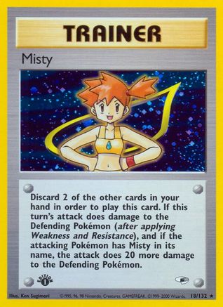 Misty 018/132 - Gym Heroes 1st Edition Holofoil