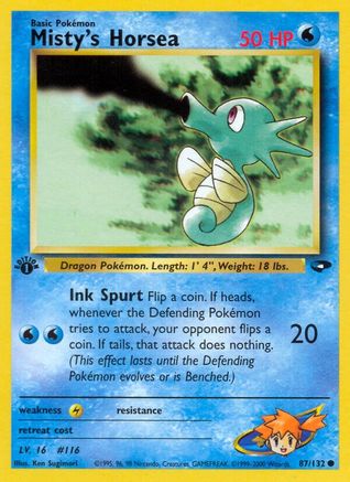Misty's Horsea 087/132 - Gym Challenge 1st Edition