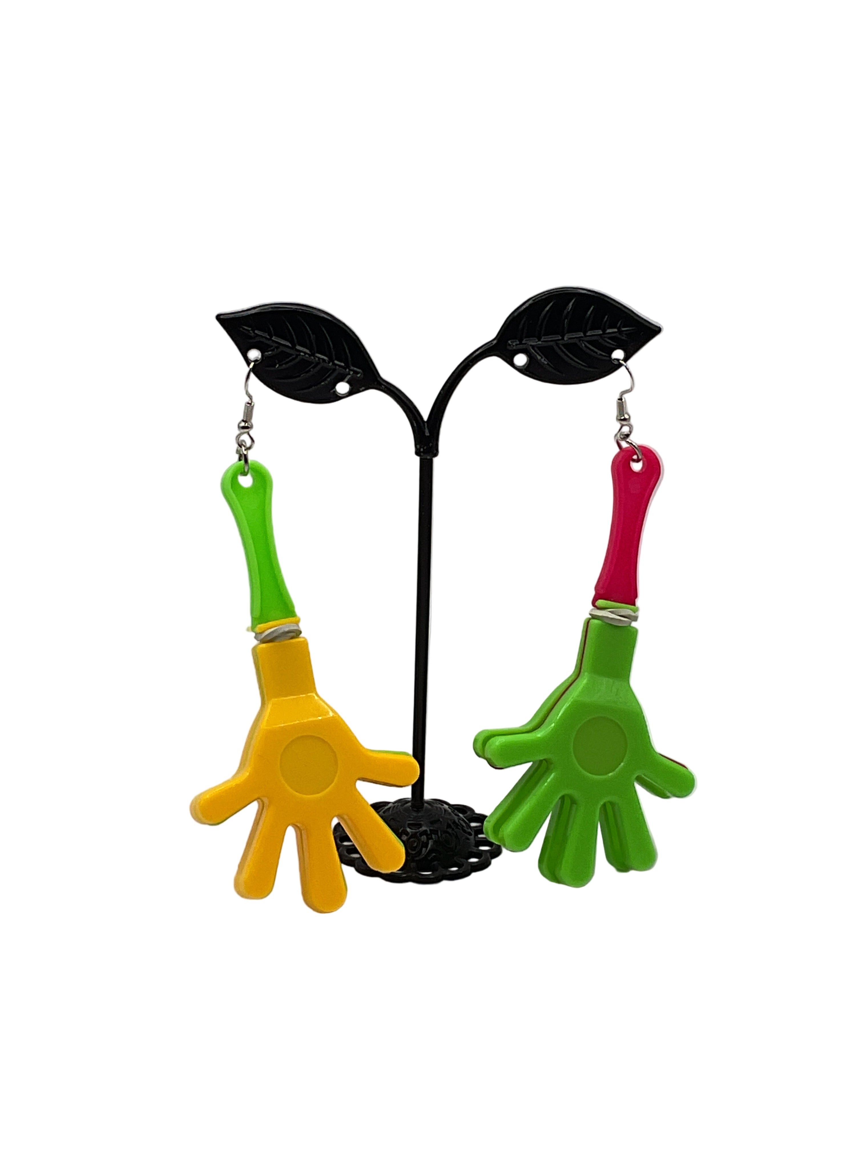 Hand clapper earrings