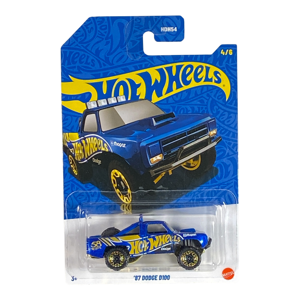 Hot Wheels '87 Dodge D100 | Blue & Gold Series 4/6
