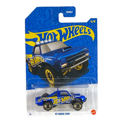 Hot Wheels '87 Dodge D100 - Blue & Gold Series 4/6