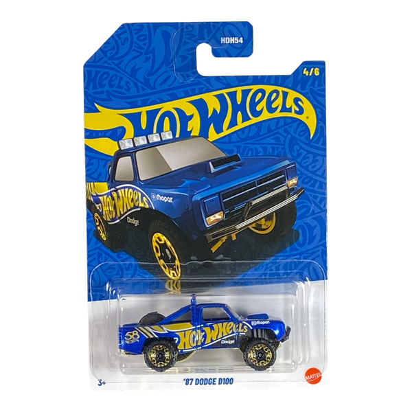 Hot Wheels '87 Dodge D100 | Blue & Gold Series 4/6