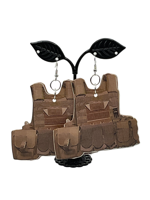 Military Gear Earrings