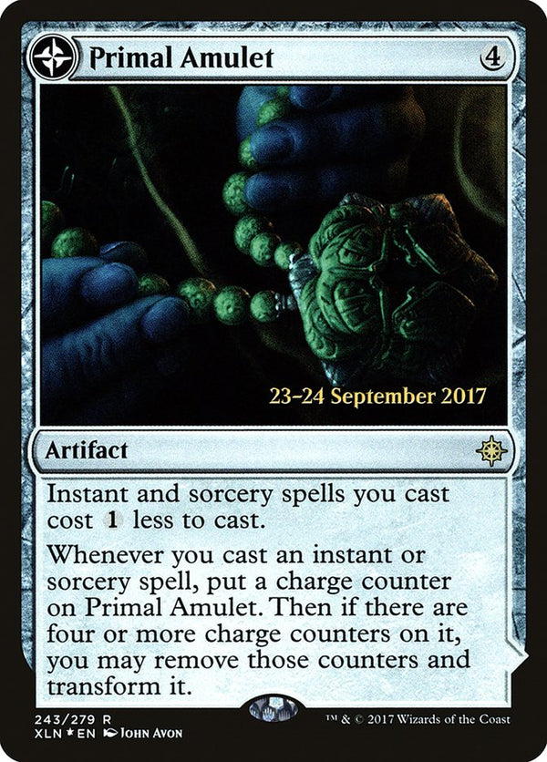 Primal Amulet // Primal Wellspring (PRE-243S) - Ixalan Promos: (compasslanddfc) Foil