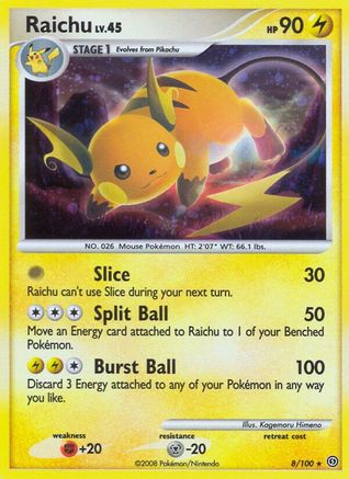 Raichu 008/100 - Stormfront Holofoil