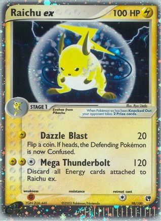 Raichu ex 098/100 - Sandstorm Holofoil