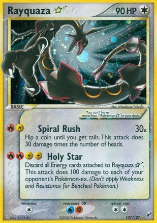 Rayquaza Star 107/107 - Deoxys Holofoil