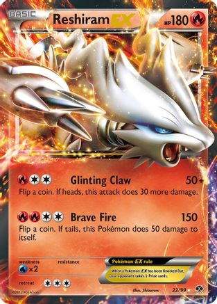 Reshiram EX 022/99 - Next Destinies Holofoil
