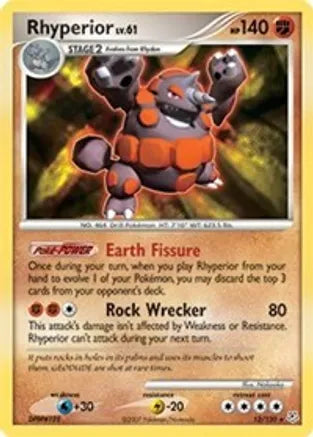 Pokemon: Rhyperior Diamond & Pearl 12/130 - Near Mint Main image