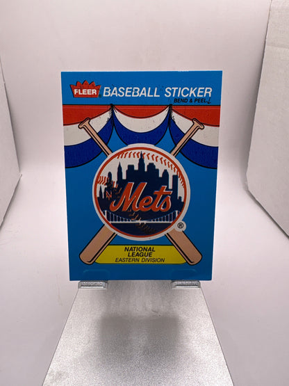 Fleer New York Mets Baseball Sticker Sports Card
