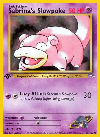 Sabrina's Slowpoke 095/132 - Gym Heroes 1st Edition