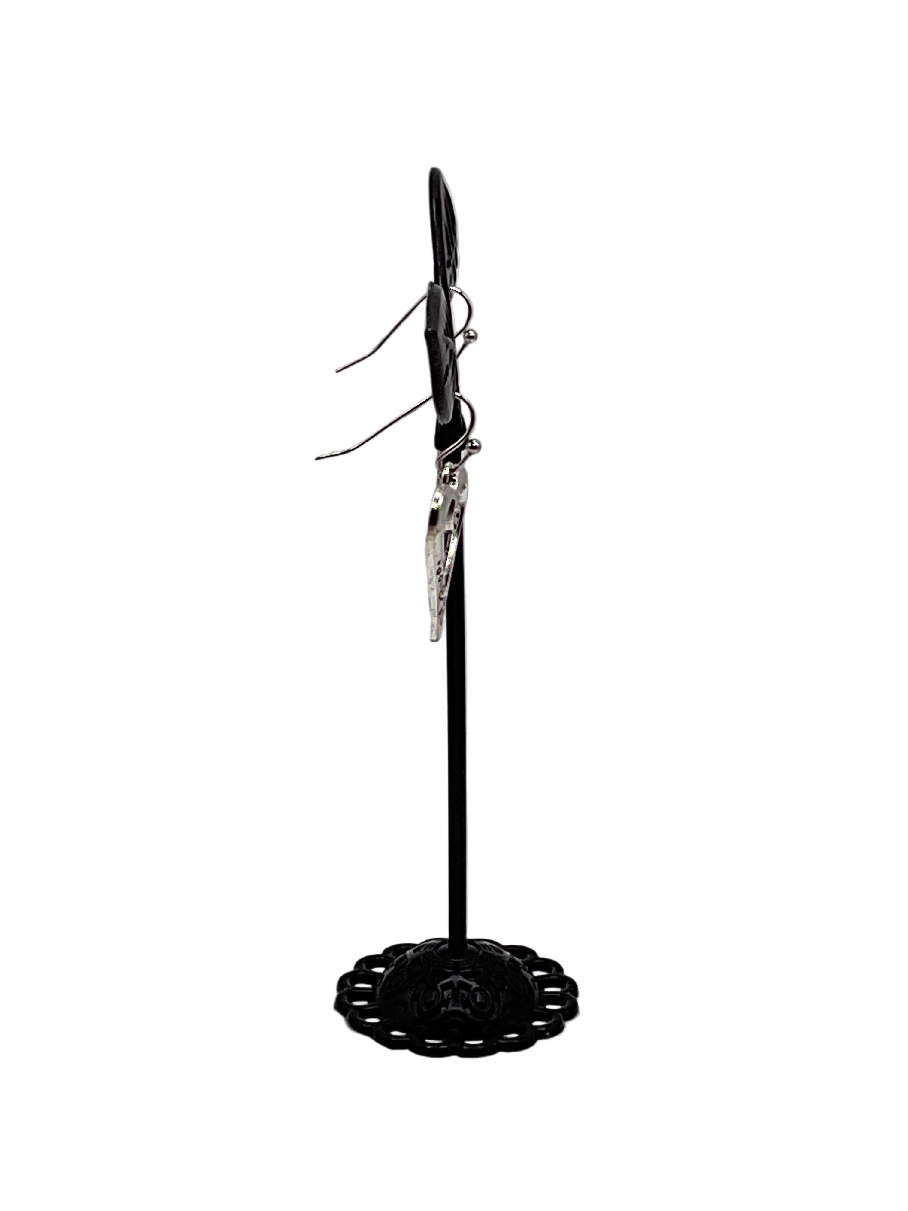 Silver heart earrings