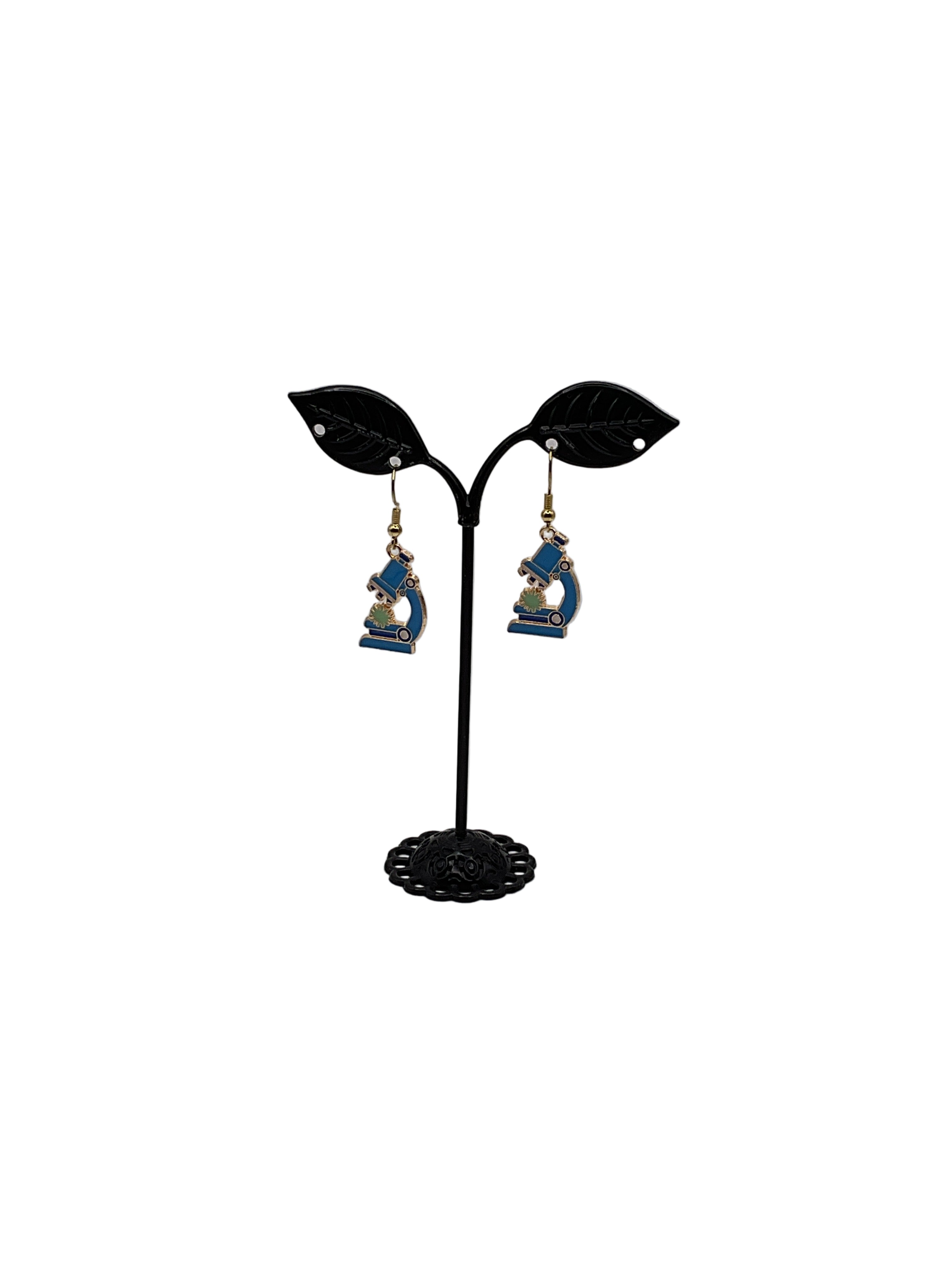 Microscope earrings