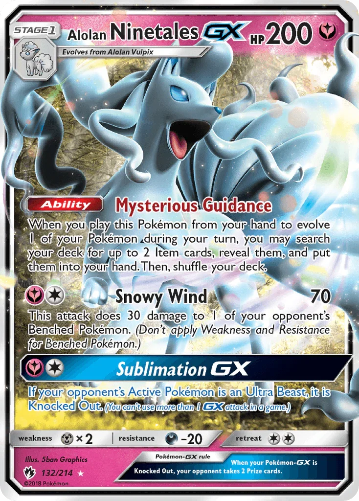 Alolan Ninetales GX (132/214) [Sun & Moon: Lost Thunder] Main image