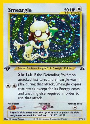 Smeargle 011/75 - Neo Discovery 1st Edition Holofoil
