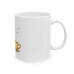 Kitten & Coffee Ceramic Mug, (11oz) -
