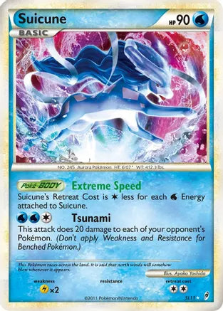 Pokemon: Suicune Shiny Call of Legends SL11 - Moderate Play Main image