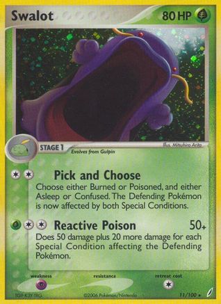 Swalot 011/100 - Crystal Guardians Holofoil