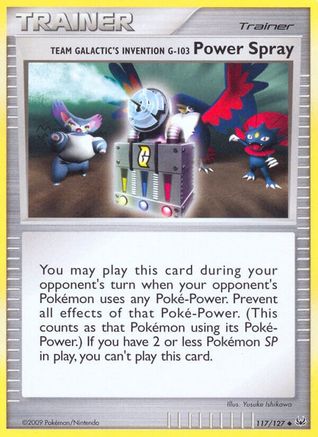 Team Galactic's Invention GPower Spray 117/127 - Platinum Reverse Holofoil