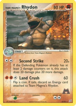 Team Magma's Rhydon 022/95 - Team Magma vs Team Aqua Reverse Holofoil
