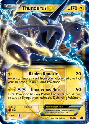 Thundurus EX (Team Plasma) 038/116 - Plasma Freeze Holofoil