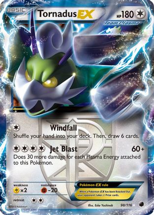 Tornadus EX (Team Plasma) 098/116 - Plasma Freeze Holofoil