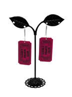 Ticket earrings