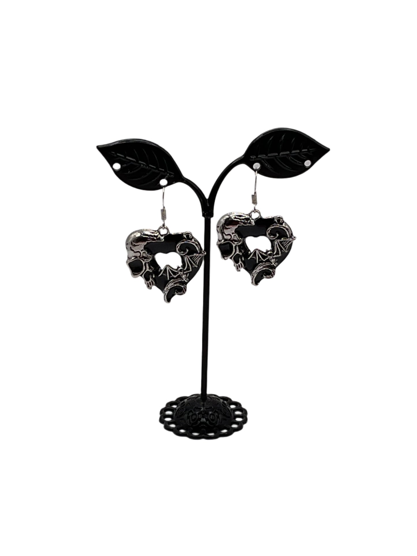 Black Heart Earrings