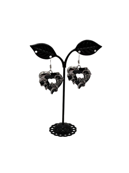Black Heart Earrings