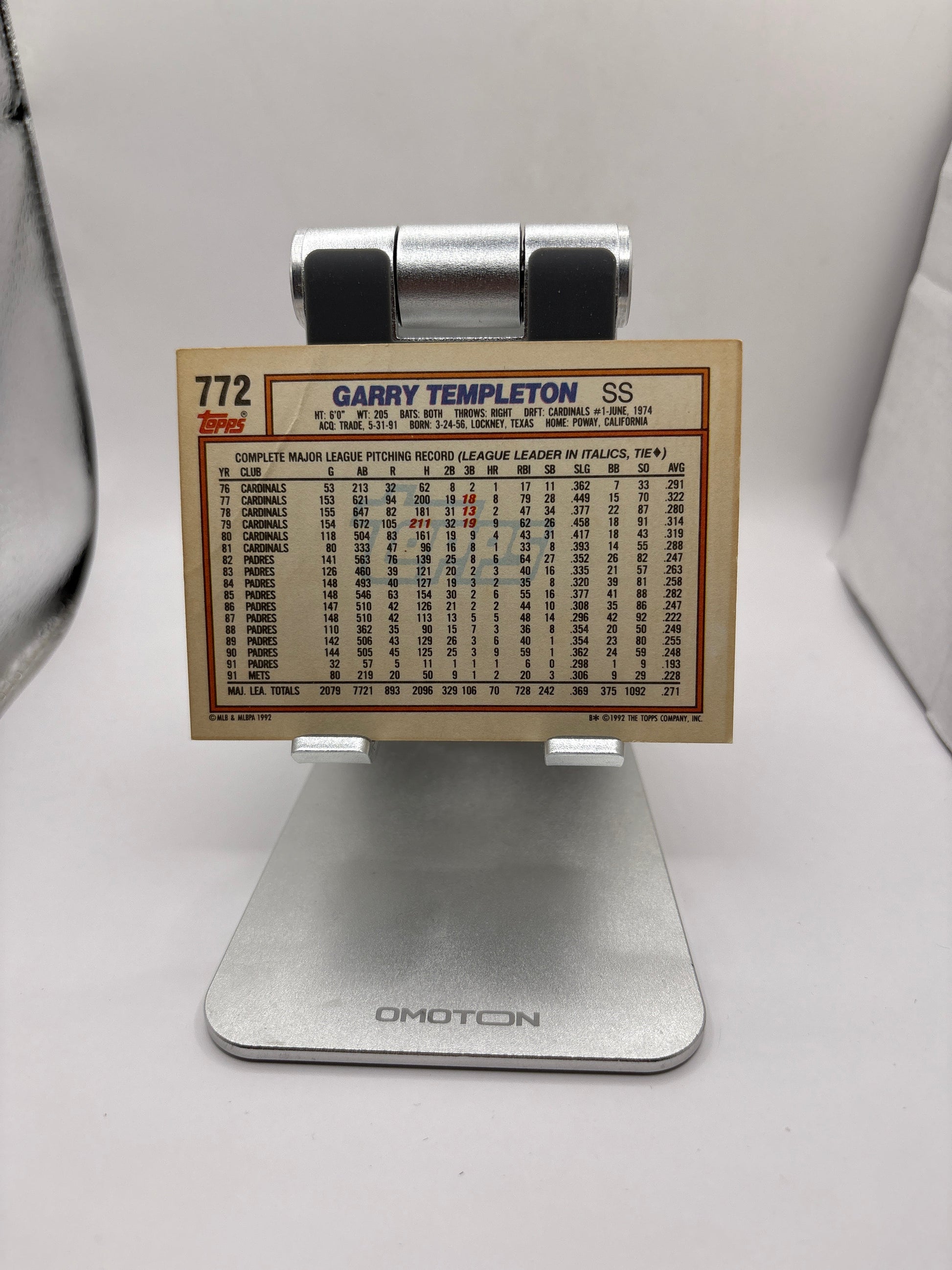 Topps Garry Templeton