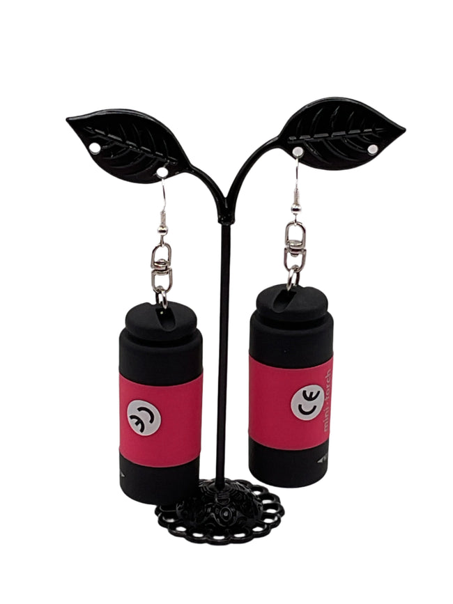 Led flash light earrings Hover Image