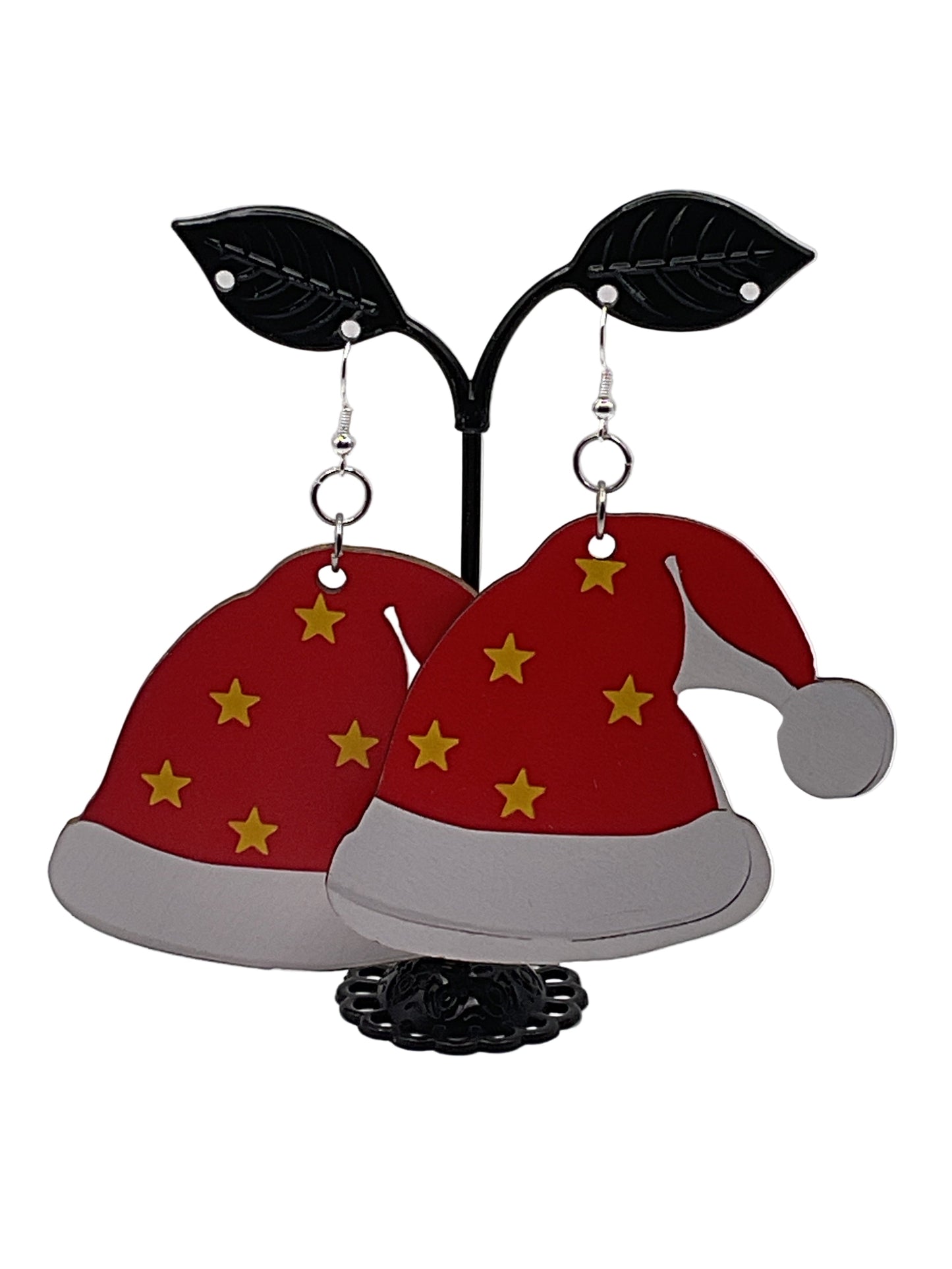 Wooden Christmas Earrings CHRISTMAS HAT
